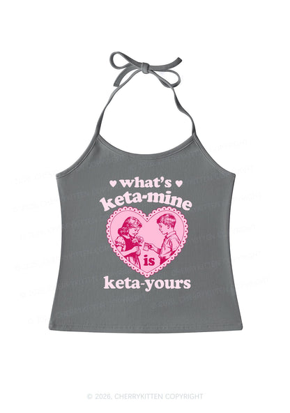 Whats Kxxamine Y2K Halter Neck Cami Cherrykitten