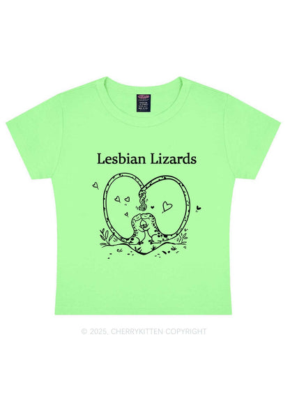 Lesbian Lizards Y2K Baby Tee Cherrykitten
