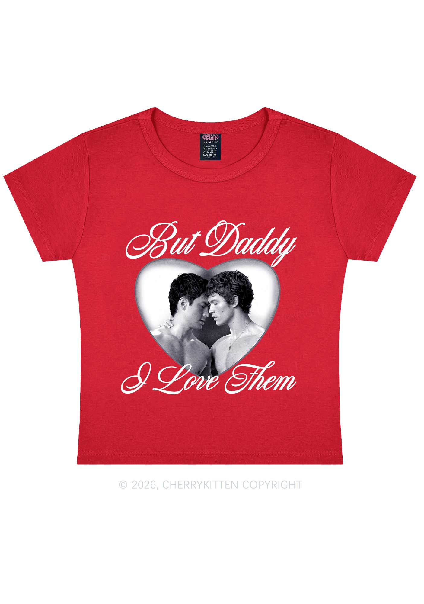 Retro But Daddy I Love Them HR Y2K Baby Tee Cherrykitten