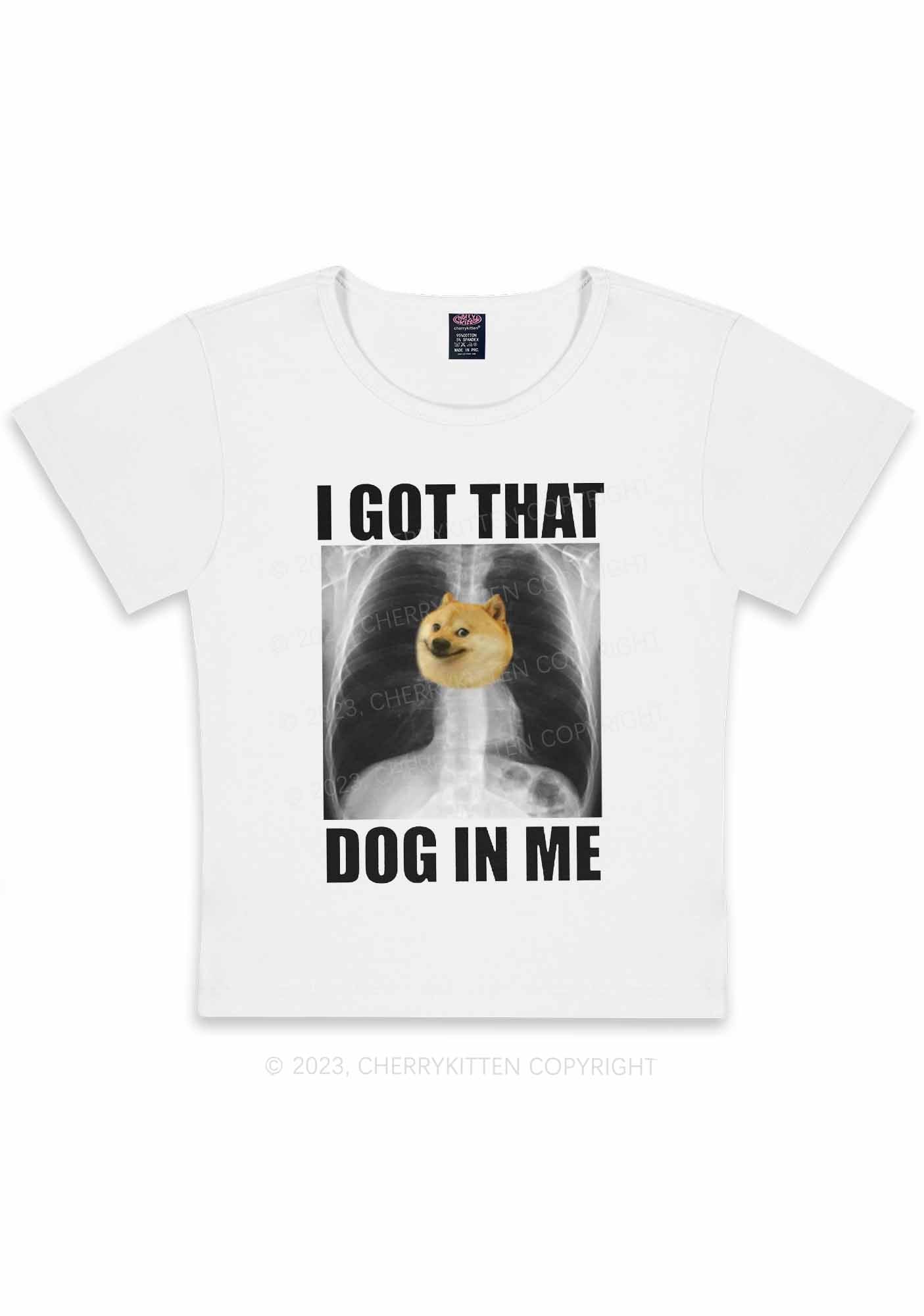Curvy I Got That Dog Y2K Baby Tee Cherrykitten
