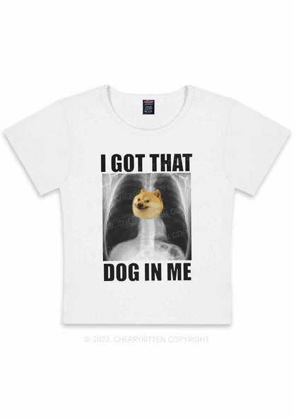 Curvy I Got That Dog Y2K Baby Tee Cherrykitten