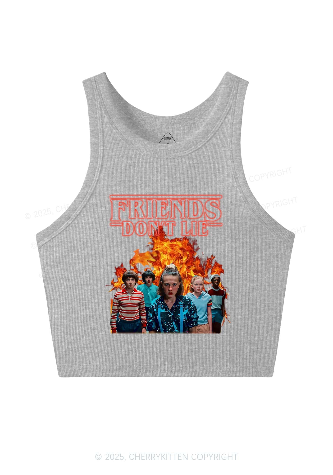 Real Friends Y2K Crop Tank Top Cherrykitten