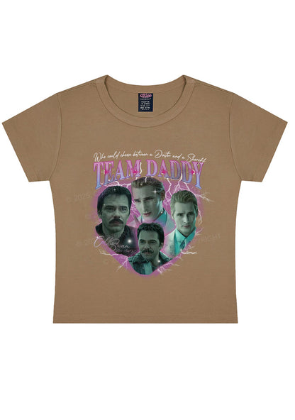 Team Daddy Y2K Baby Tee Cherrykitten