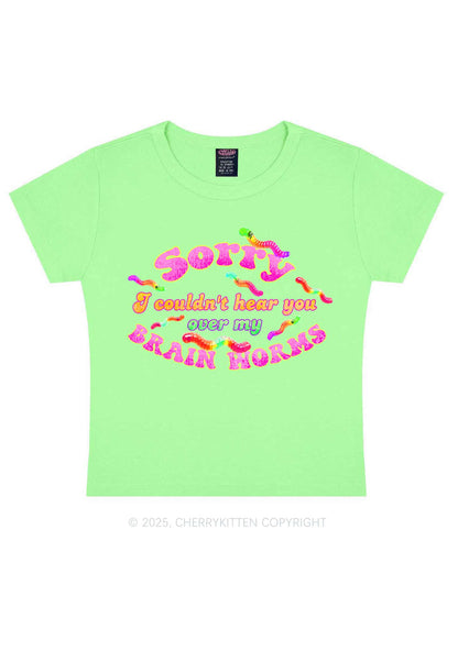 Brain Worms Y2K Baby Tee Cherrykitten