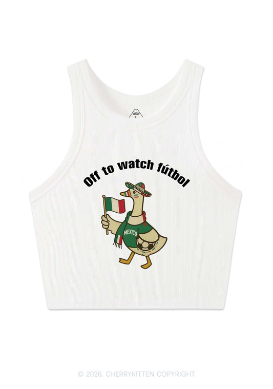 Off To Watch Futbol Goose Y2K Crop Tank Top Cherrykitten