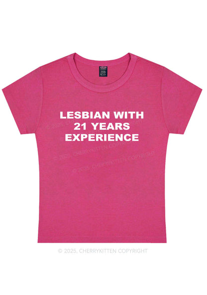 Custom Lesbian Experience Pride Y2K Baby Tee Cherrykitten