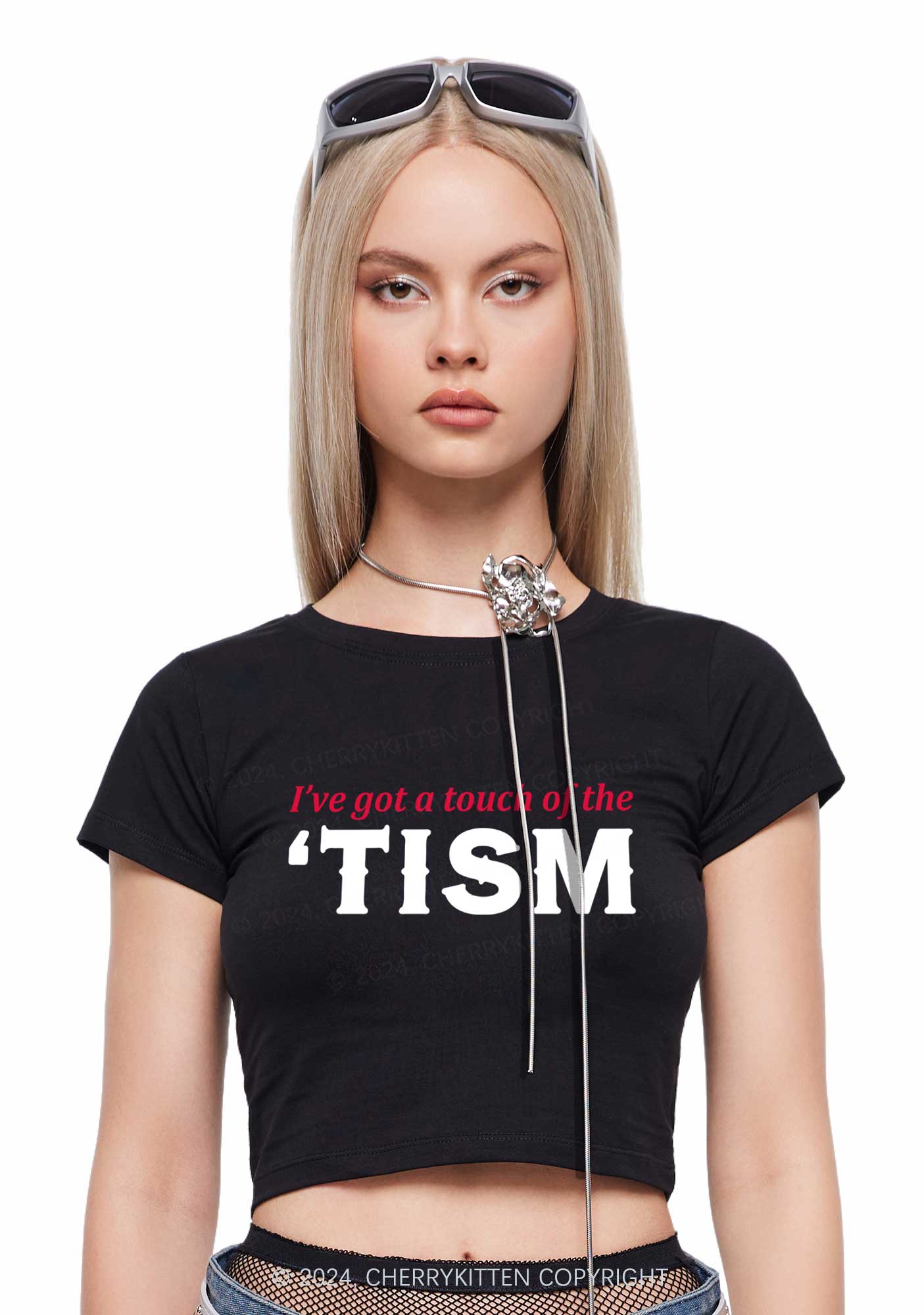 Got A Touch Of TISM Y2K Baby Tee Cherrykitten