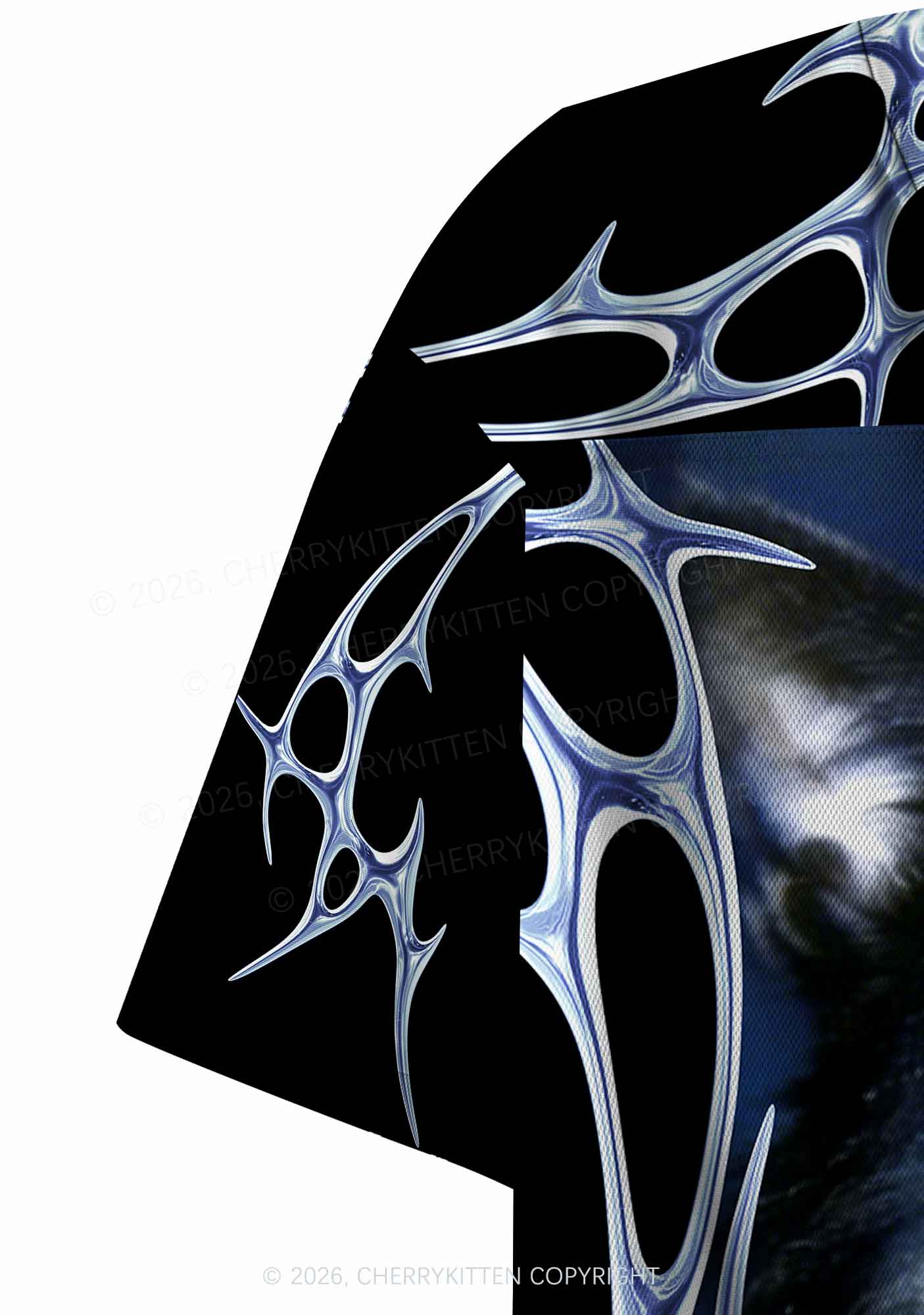 Black Wolf DJ Y2K Crop Sport Jersey Shirts Cherrykitten