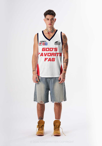 Red Gods Favorite Fag Pride Y2K Sport Jersey Tank Cherrykitten