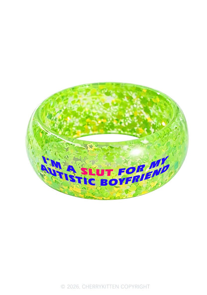 Slxt For My Autistic BF Y2K Cuff Bangle Cherrykitten