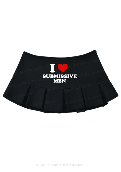 I Love S Men Y2K Mini Pleated Skirts Cherrykitten