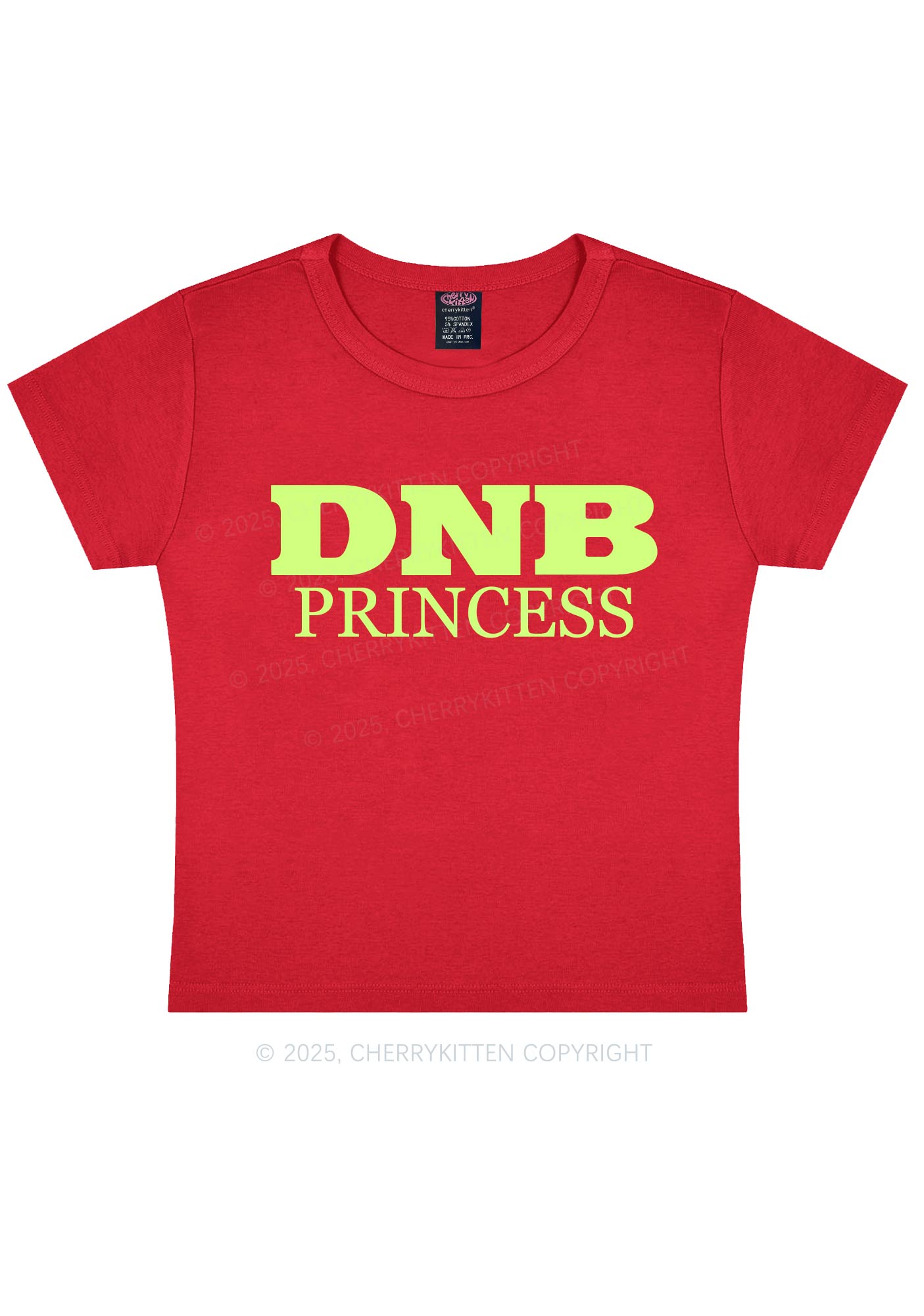 DNB Princess Y2K Baby Tee Cherrykitten