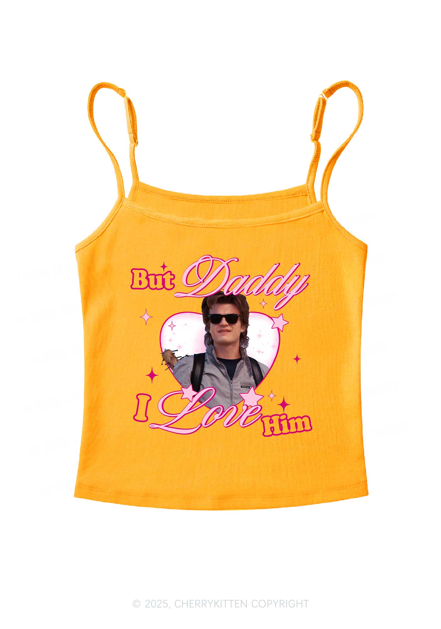 Daddy I Love Him Y2K Spaghetti Strap Cami Cherrykitten