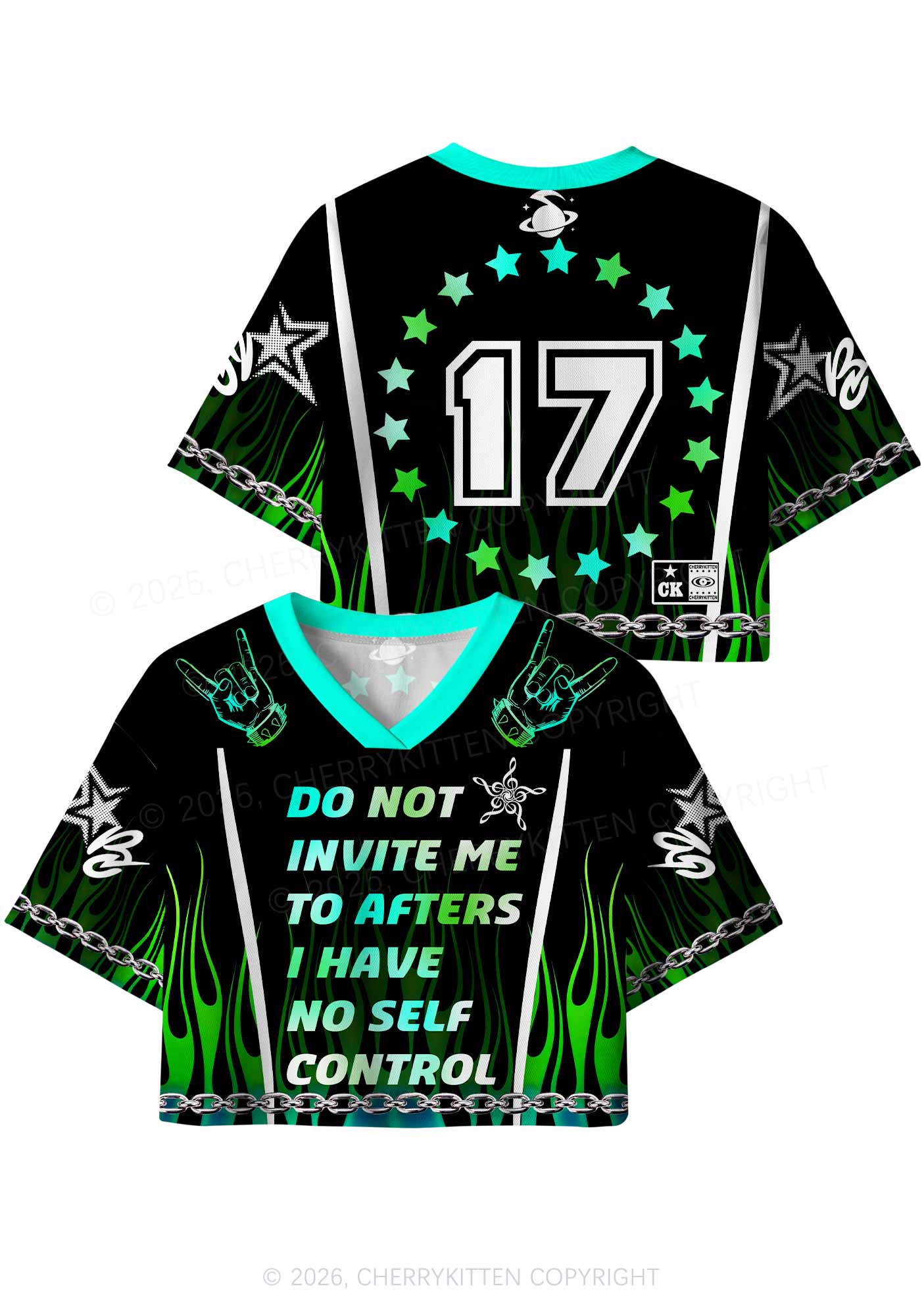 Do Not Invite Me To Afters Y2K Crop Sport Jersey Shirts Cherrykitten