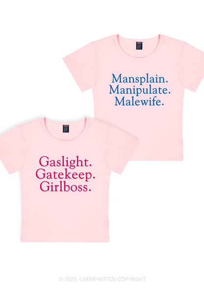 Girlboss Malewife Valentine's Day Y2K Valentine's Day Baby Tee Cherrykitten