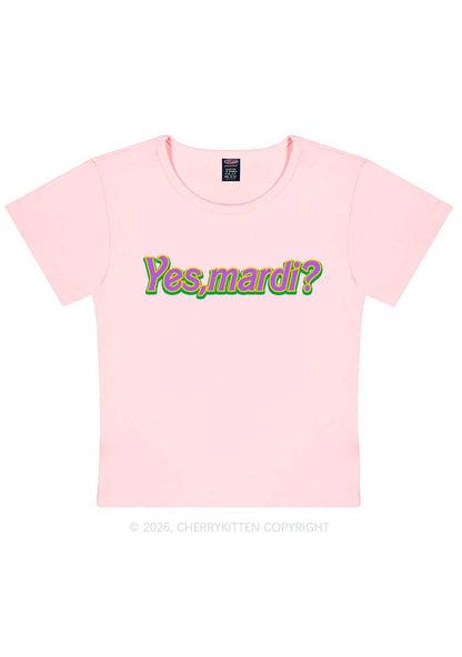Yes Mardi Y2K Baby Tee Cherrykitten