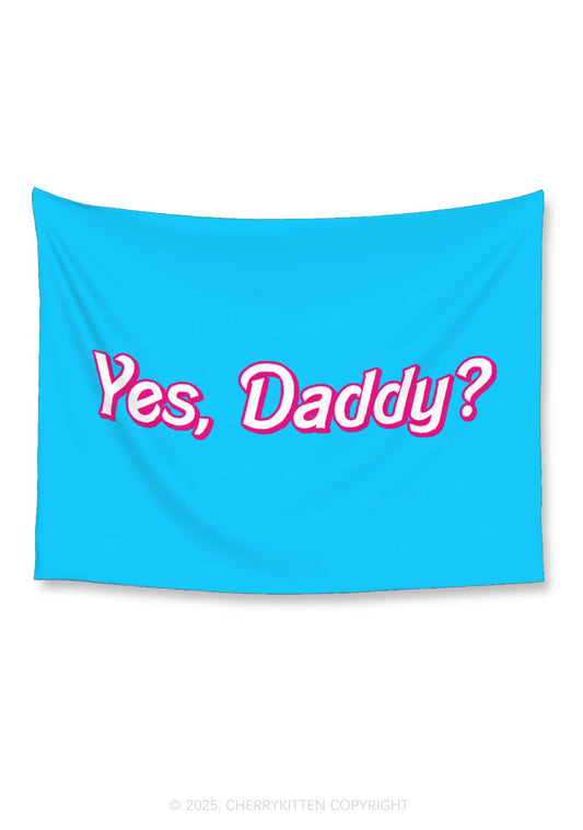 Yes Daddy Valentine's Day Flag Y2K Tapestry Cherrykitten