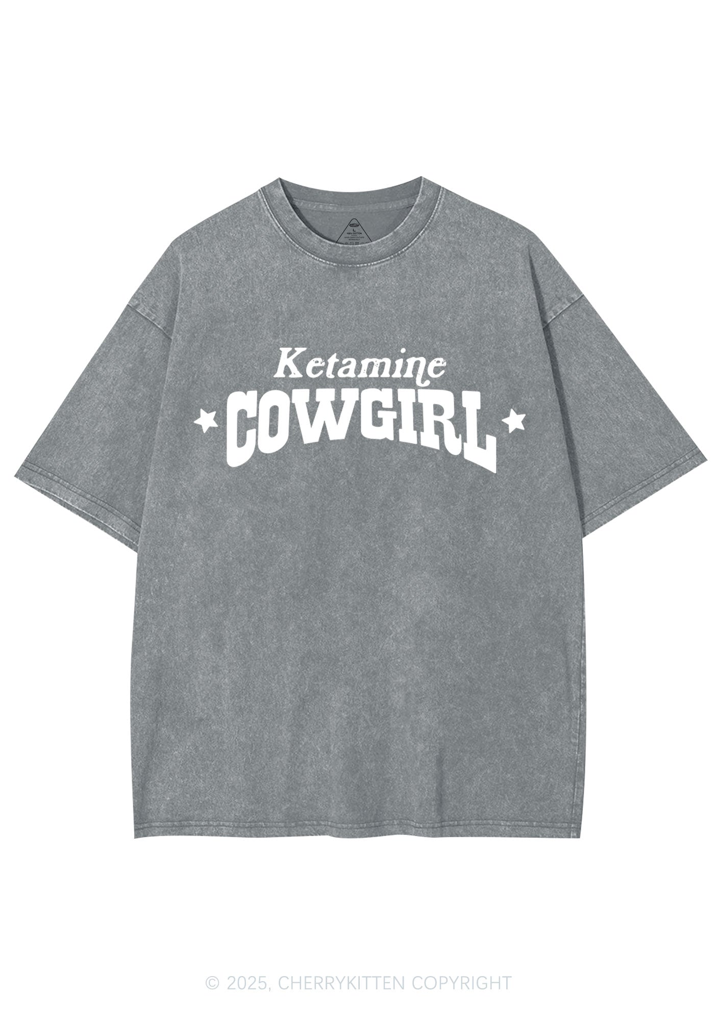 K Star Cowgirl Y2K Shirts Washed Tee Cherrykitten