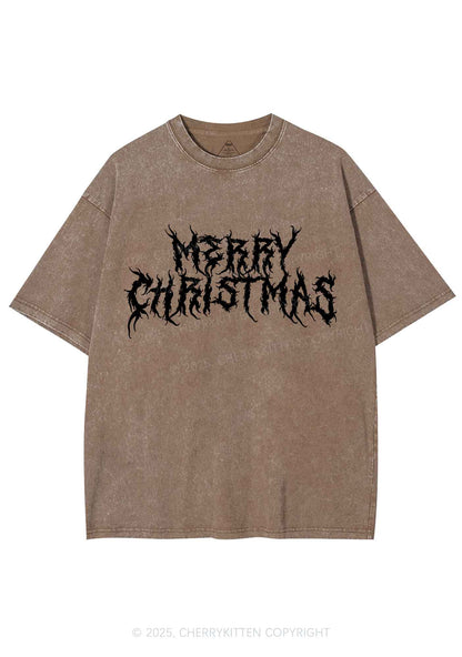 Merry Christmas Y2K Shirts Washed Tee Cherrykitten