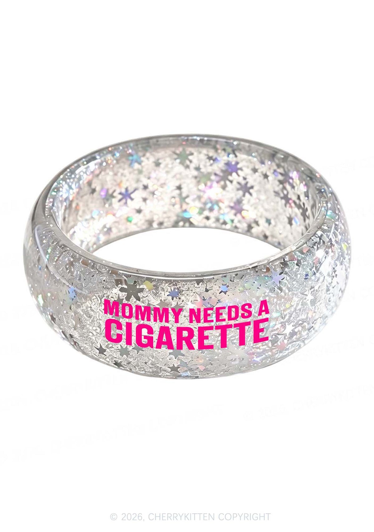 Mommy Needs A Cigarette Y2K Cuff Bangle Cherrykitten