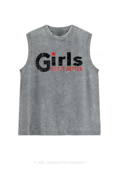 Girls Eat It Better Pride Y2K Washed Muscle Tank Cherrykitten