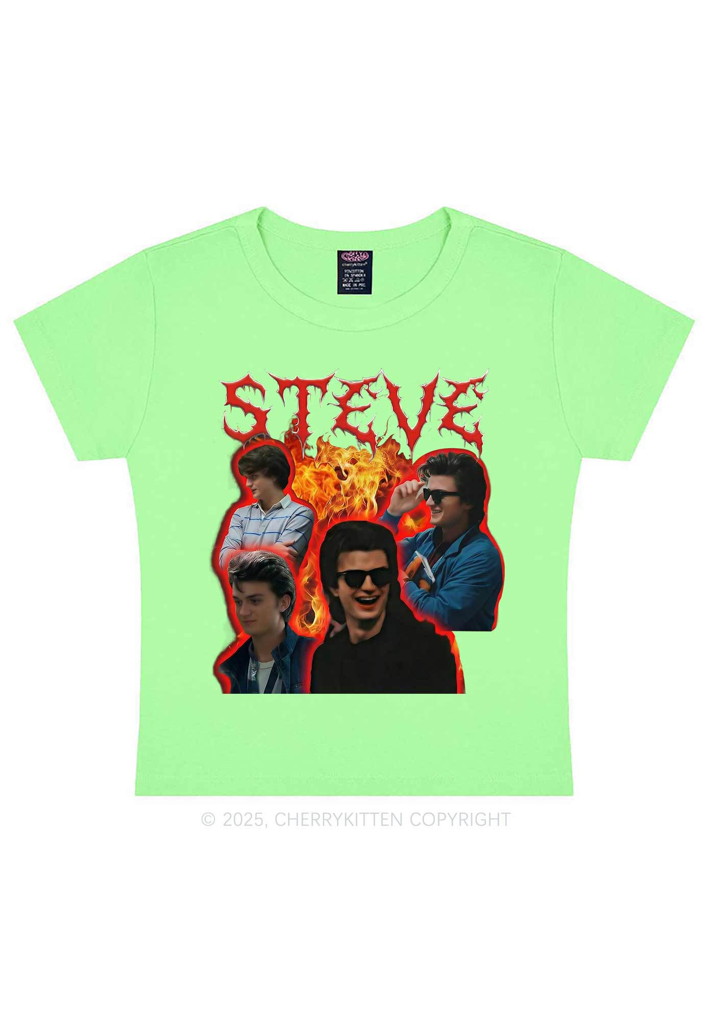 SH Flame Vibe Y2K Baby Tee Cherrykitten