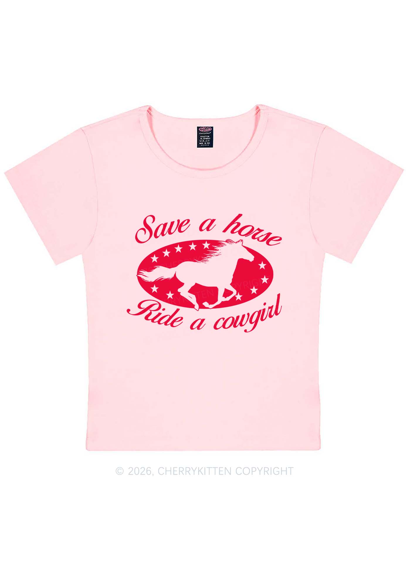 Star Horse Cowgirl Pride Y2K Baby Tee Cherrykitten