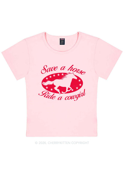 Star Horse Cowgirl Pride Y2K Baby Tee Cherrykitten