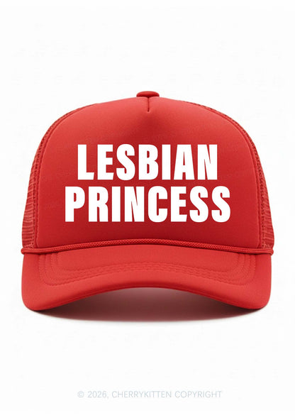Lesbian Princess Pride Y2K Trucker Hat Cherrykitten