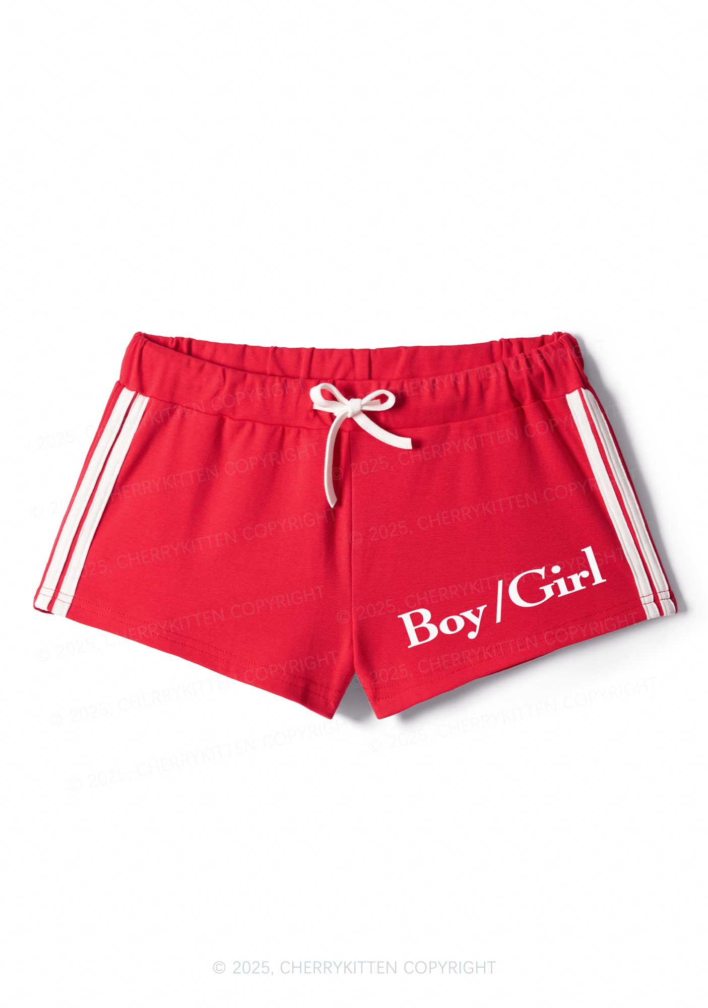 Boy Or Girl Pride Y2K Drawstring Mini Shorts Cherrykitten