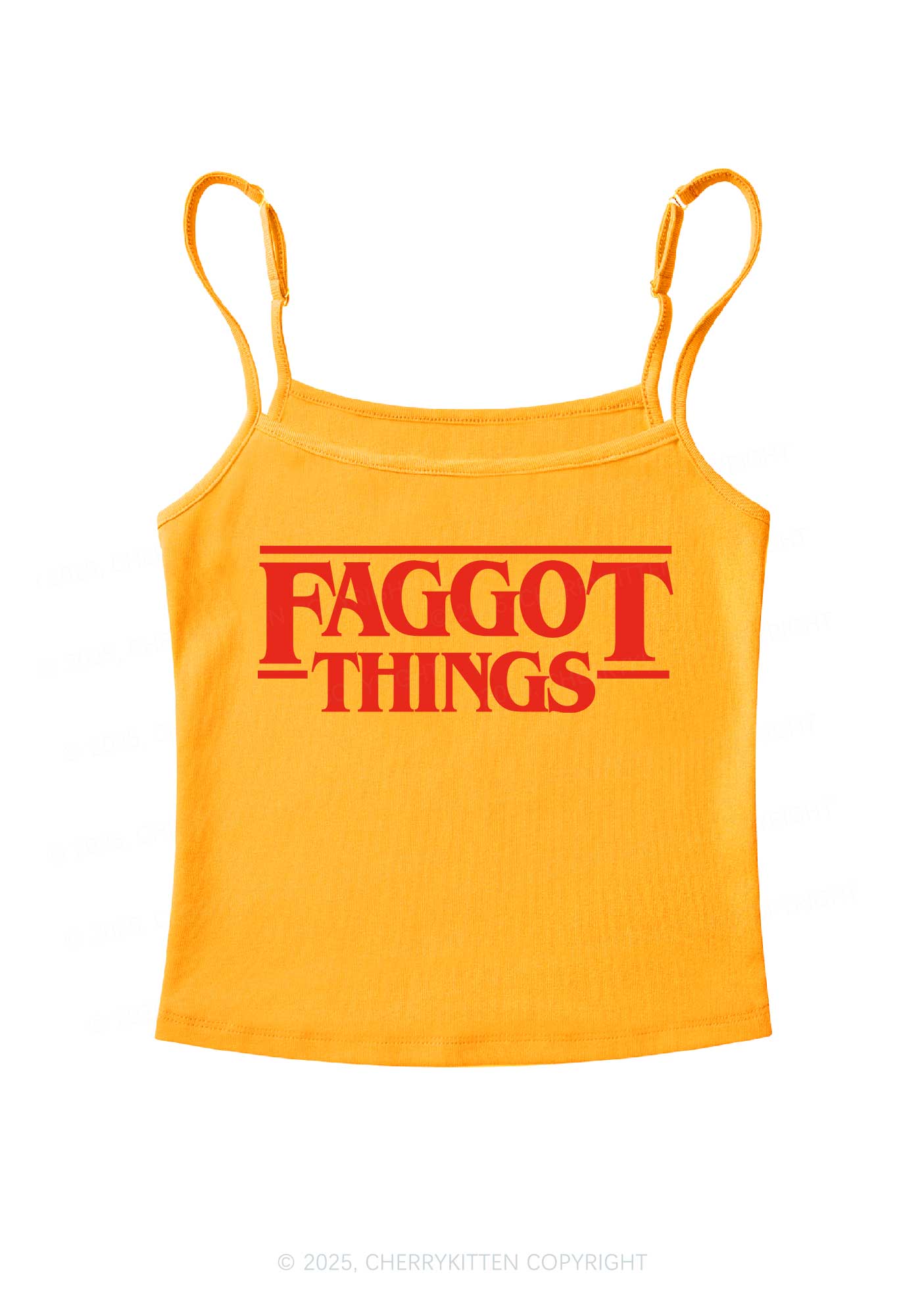 Faggot Things Pride Y2K Spaghetti Strap Cami Cherrykitten