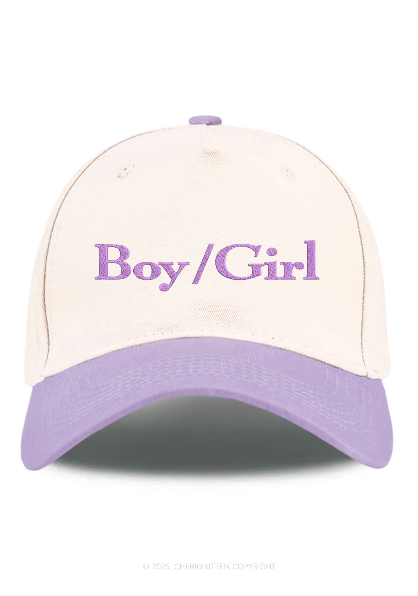 Embroidered Boy Or Girl Pride Y2K Color Block Baseball Cap Cherrykitten