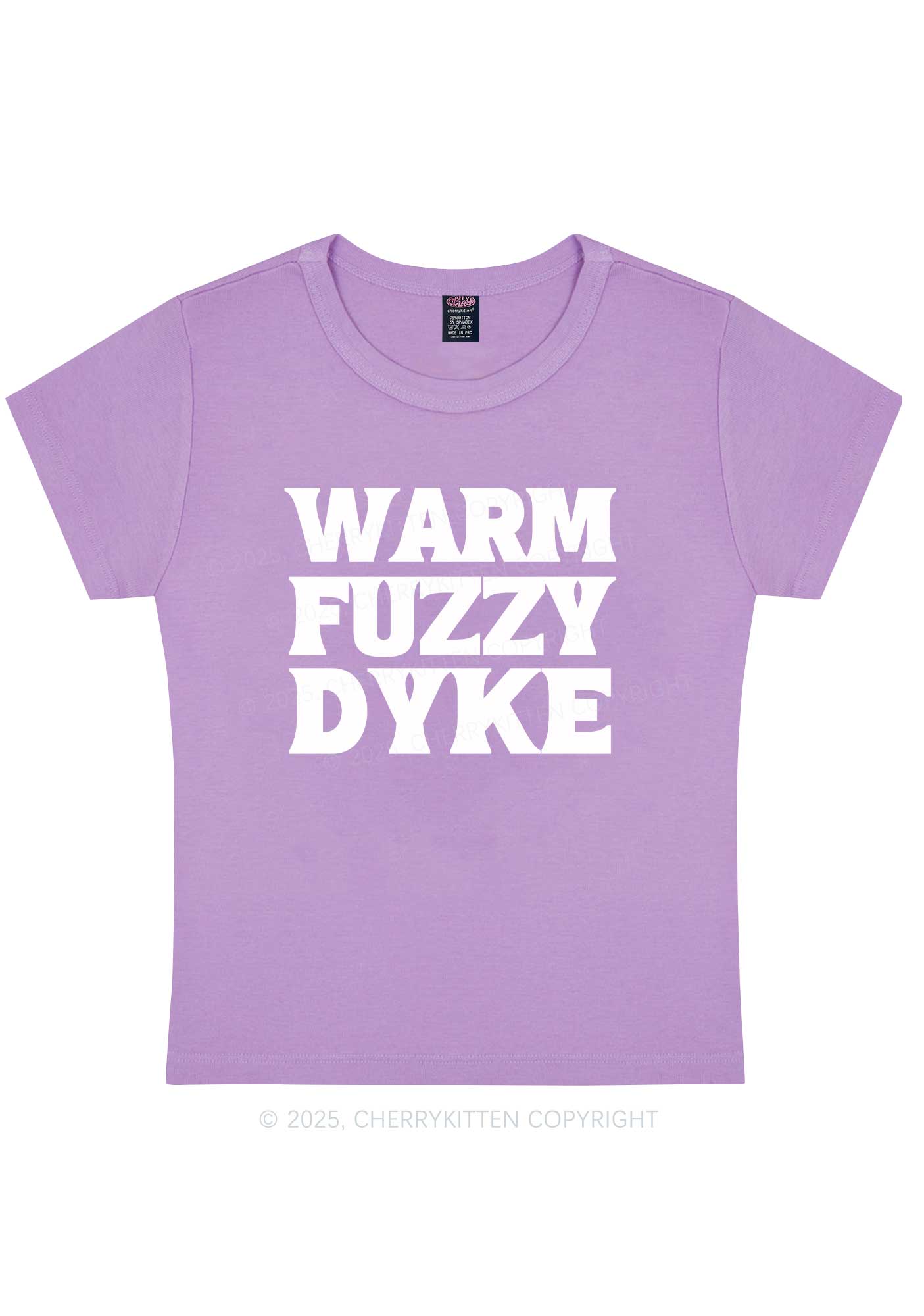 Warm Fuzzy Dyke Y2K Baby Tee Cherrykitten