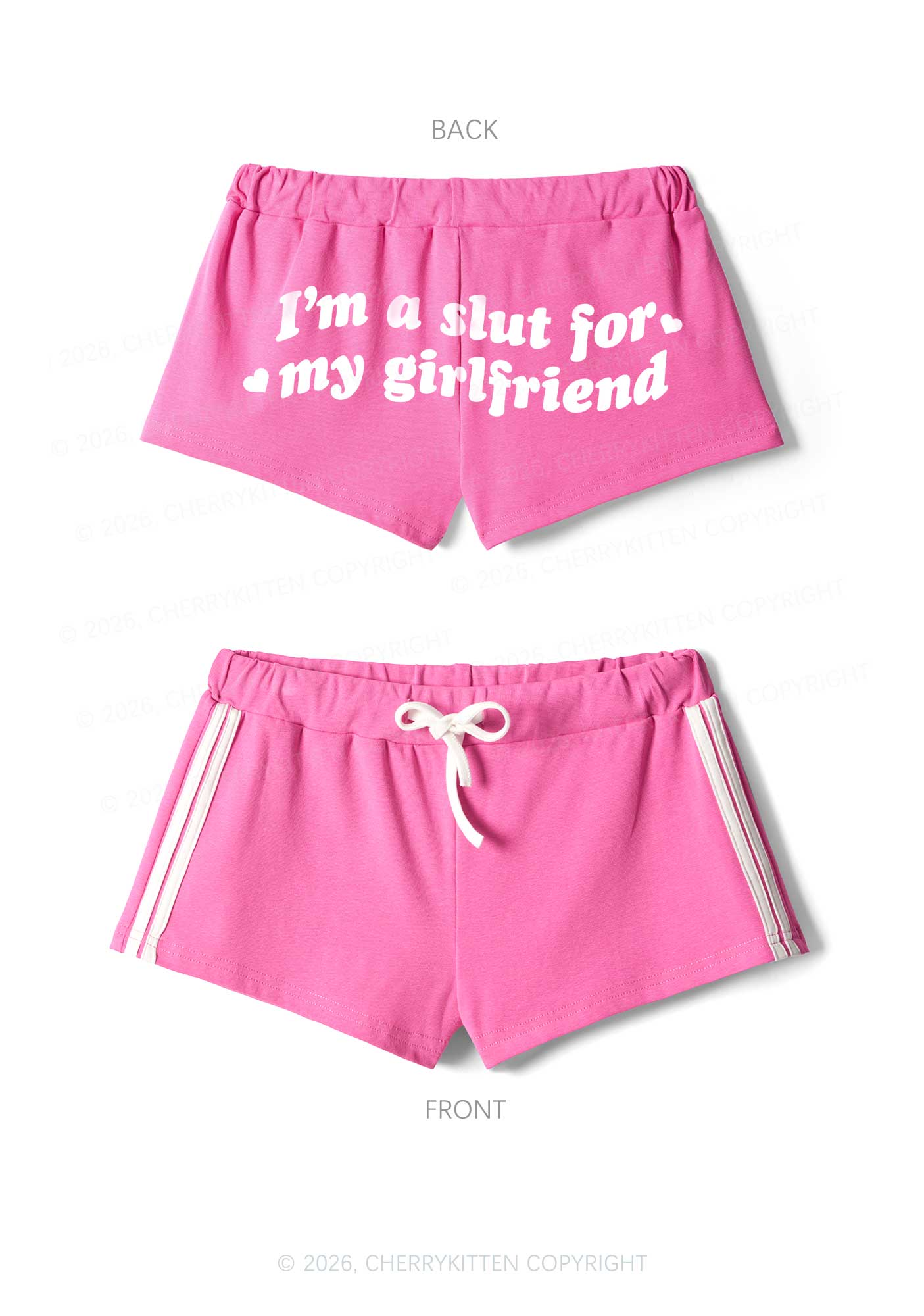 Slxt For My GF Valentine's Day Y2K Drawstring Mini Shorts Cherrykitten