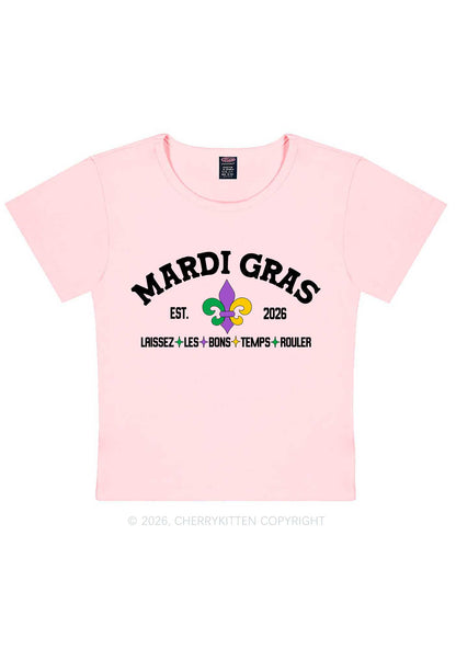 Mardi Gras Laissez Les Bons Temps Rouler Y2K Baby Tee Cherrykitten