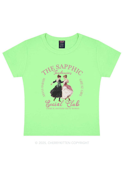 The Sapphic Pride Y2K Baby Tee Cherrykitten
