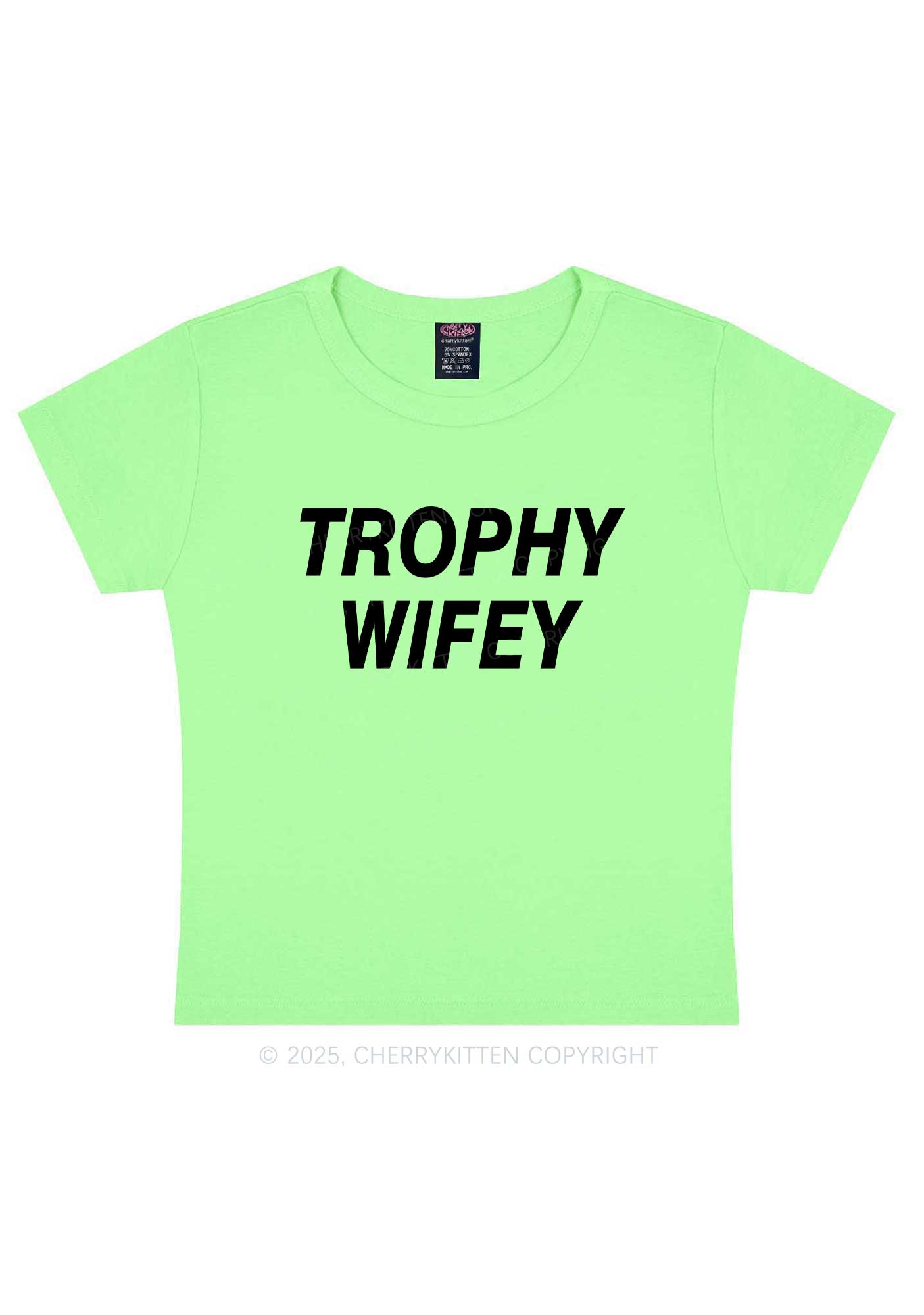 Trophy Wifey Y2K Baby Tee Cherrykitten
