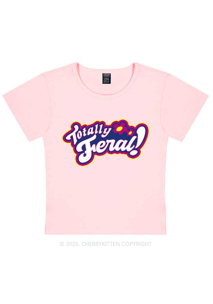 Totally Feral Y2K Baby Tee Cherrykitten