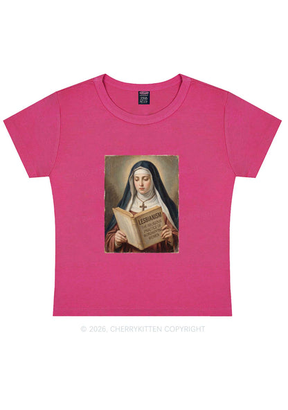 Lesbianism Nun Pride Y2K Baby Tee Cherrykitten