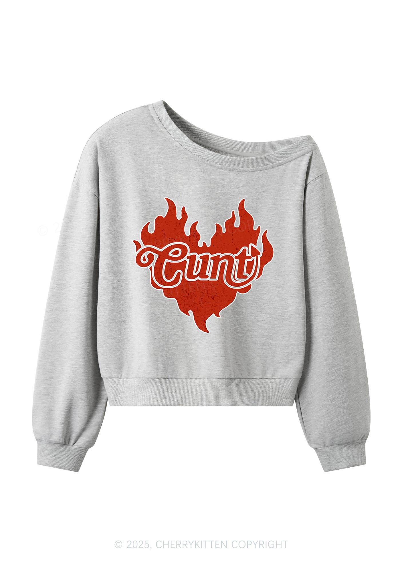 Cxxt Devil Y2K Off Shoulder Sweatshirts Cherrykitten