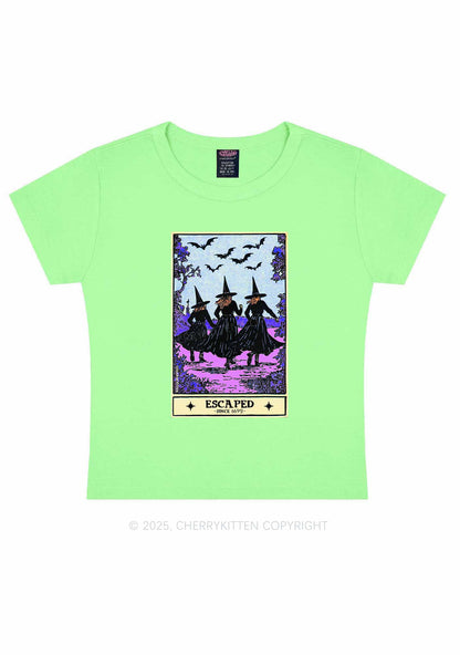 Halloween Escaped Witch Y2K Baby Tee Cherrykitten