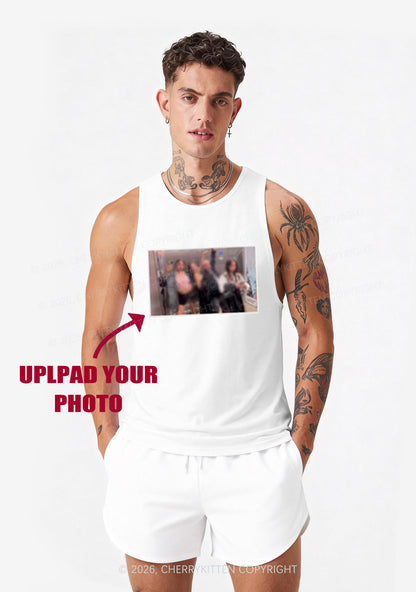 Custom Personalized Text Y2K Men Racerback Tank Top Cherrykitten