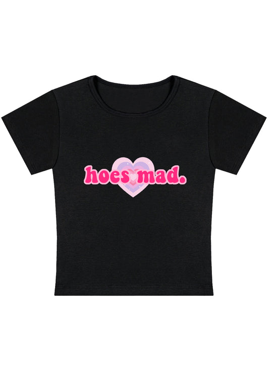 Hoes Mad Heart Y2K Baby Tee