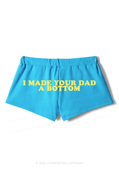 Made Your Dad Bottom Pride Y2K Drawstring Mini Shorts Cherrykitten