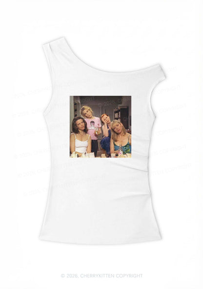 Girl Puzzled Y2K Off Shoulder Tank Top Cherrykitten