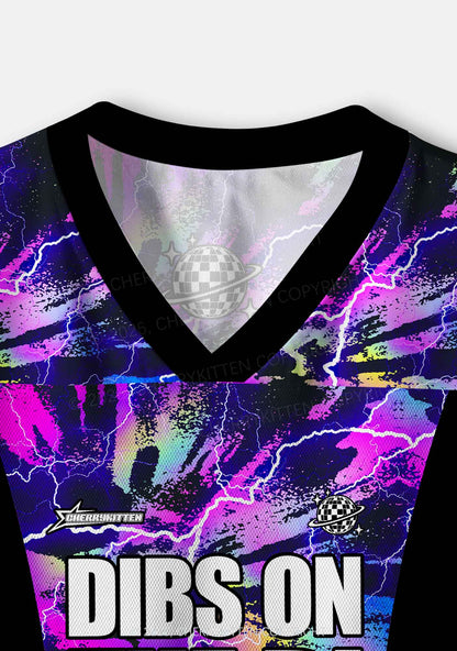 Dibs On The DJ Lightning Y2K Crop Sport Jersey Shirts Cherrykitten