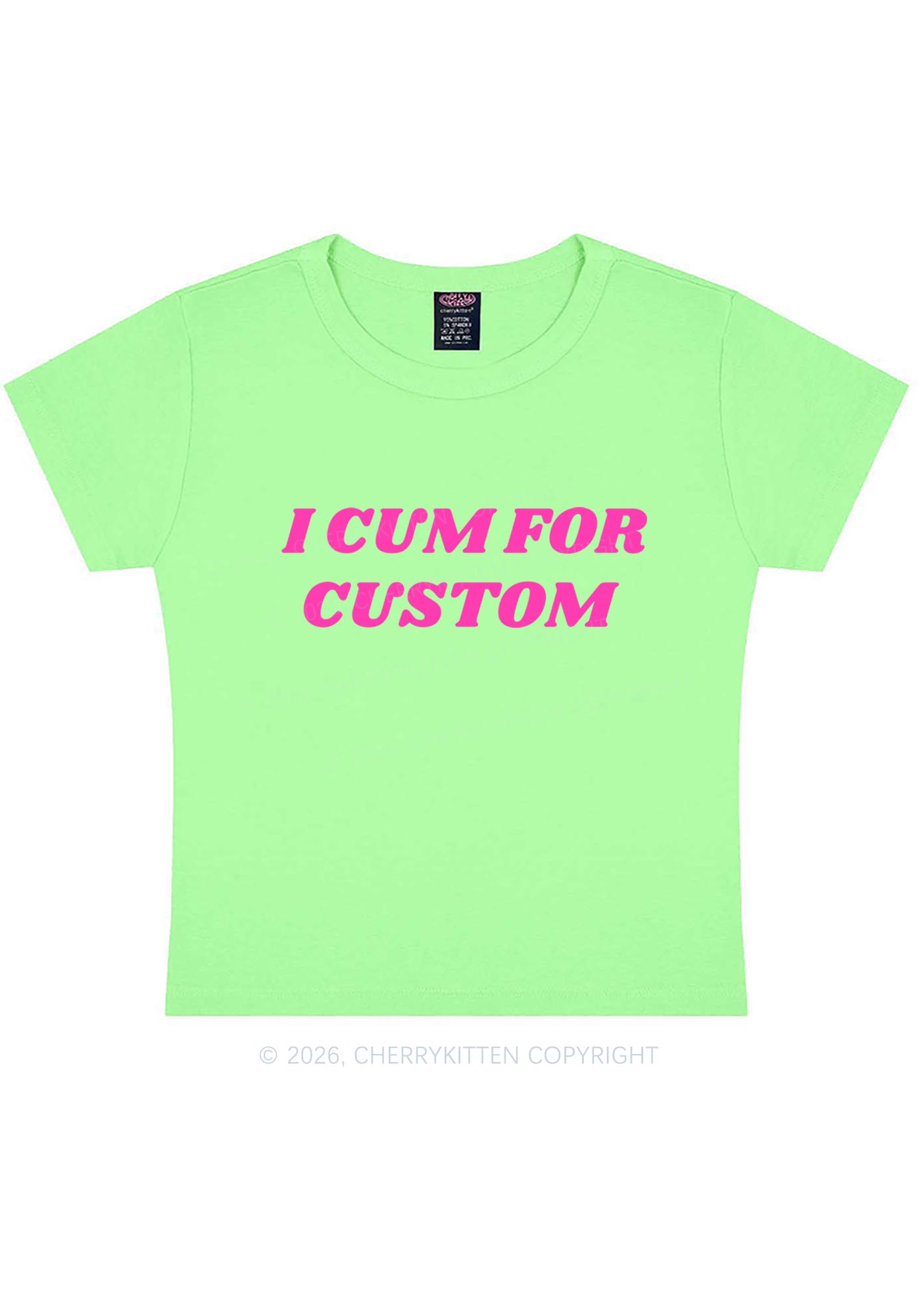 I Cxm For Custom Y2K Baby Tee Cherrykitten