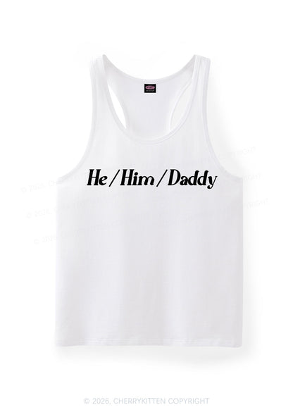 He Him Daddy Pride Y2K Men Racerback Tank Top Cherrykitten