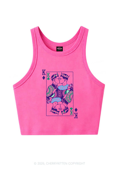 Gay King Pride Y2K Crop Tank Top Cherrykitten