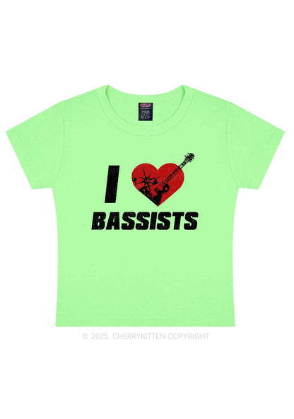 I Love Bassists Y2K Baby Tee Cherrykitten